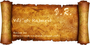 Végh Rajmund névjegykártya