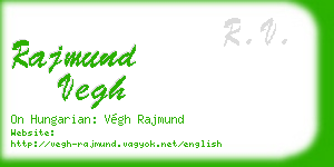 rajmund vegh business card